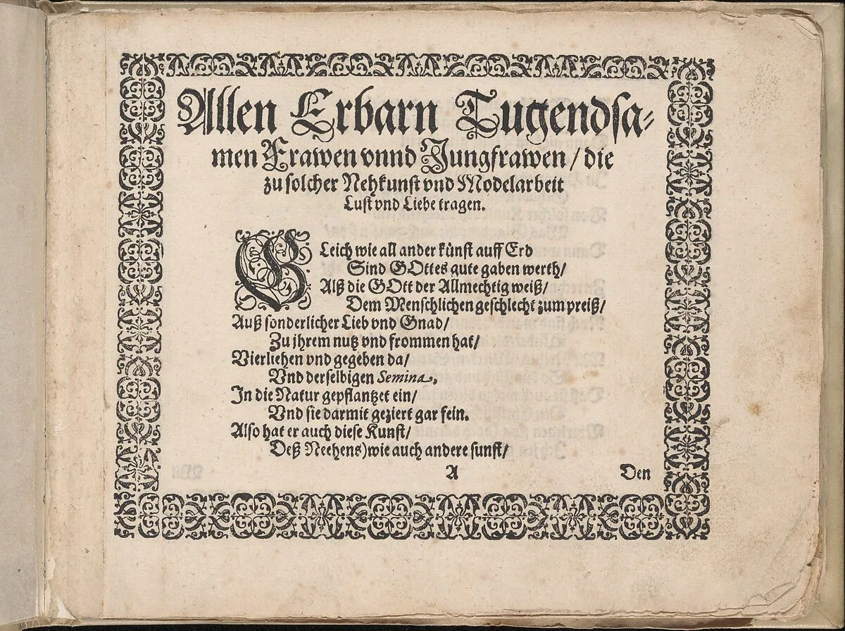 Schön Neues Modelbuch (Page 2 recto) — Johann Sibmacher|Balthasar Caymox