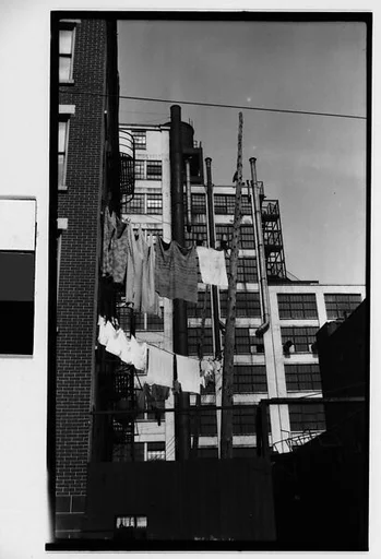 [Clotheslines and Building Facades, New York City]