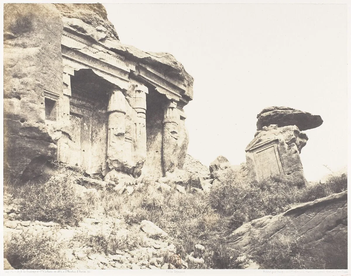 Djébel Selséleh (Silsilis), Steles Architecturales Taillées Dans les Carriéres — Félix Teynard|Imprimerie Photographique de H. de Fonteny et Cie