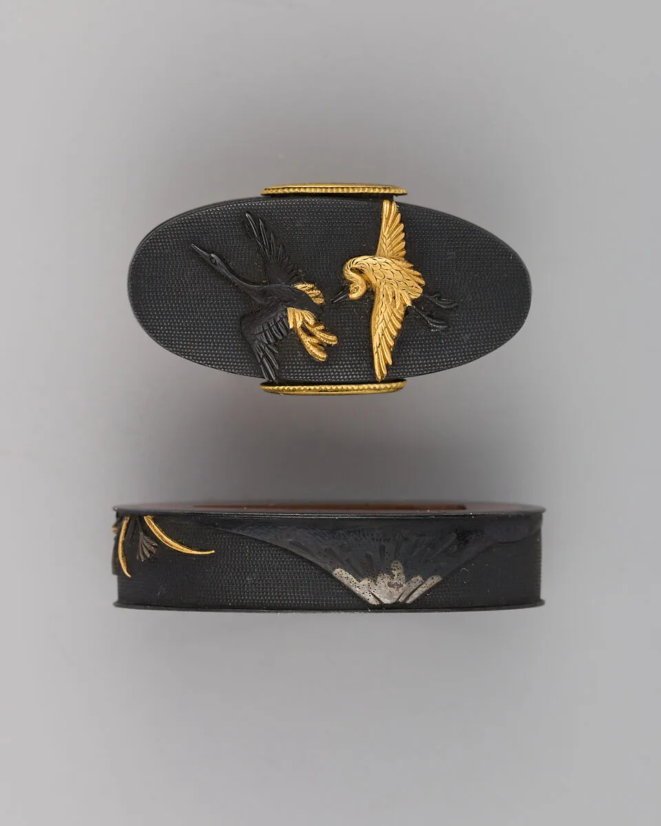 Sword-Hilt Collar and Pommel (Fuchigashira) — Unknown