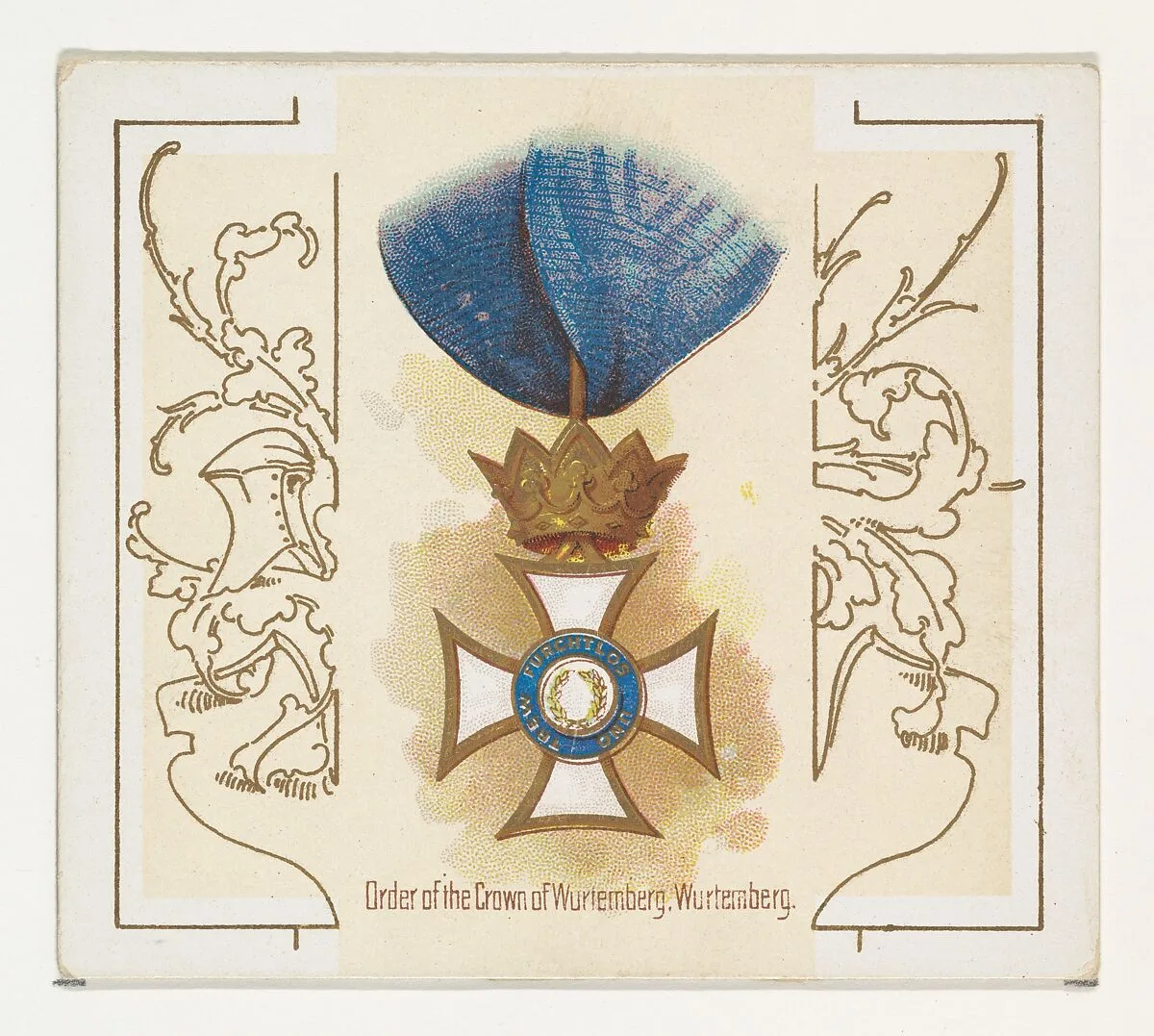 Order of the Crown of Wurtemberg, Wurtemberg, from the World's Decorations series (N44) for Allen & Ginter Cigarettes — Allen & Ginter|Lindner, Eddy & Claus