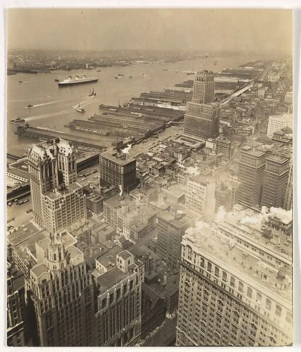 [Aerial View, Lower Manhattan, New York]