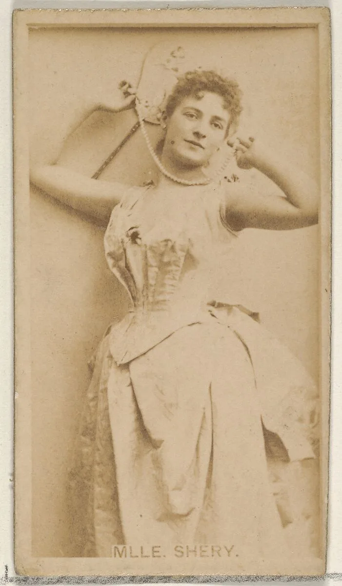 Mlle. Shery, from the Actors and Actresses series (N45, Type 8) for Virginia Brights Cigarettes — Allen & Ginter
