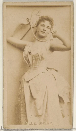 Mlle. Shery, from the Actors and Actresses series (N45, Type 8) for Virginia Brights Cigarettes