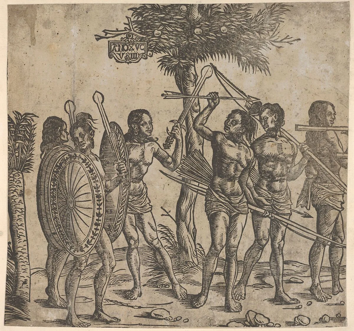 Copy of The King of Colchin, from "Set of Exotic Races" — Hans Burgkmair