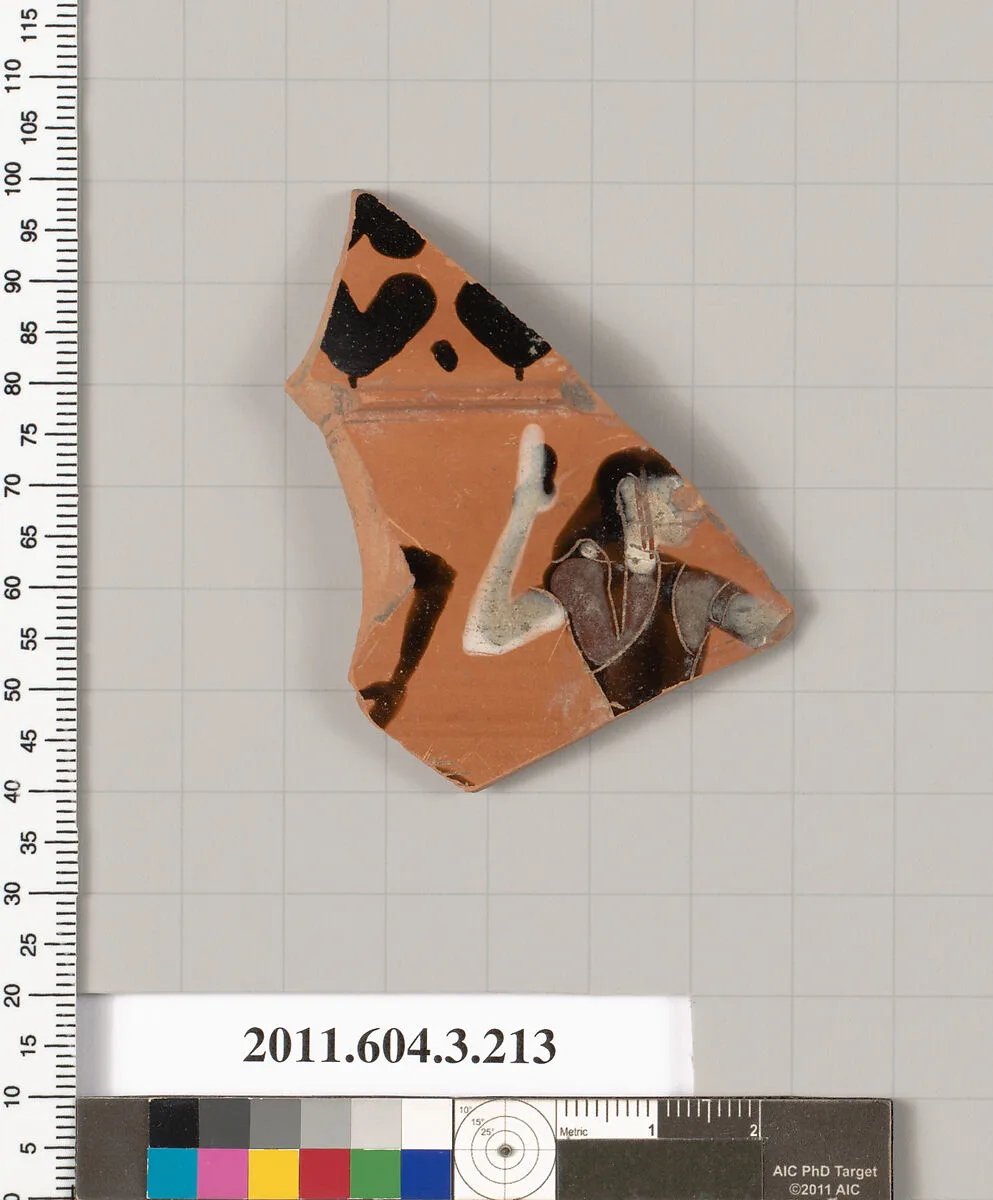 Terracotta fragment of a neck-amphora of Nicosthenic shape (jar) — Unknown