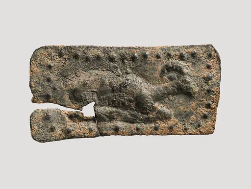 Plaque with horned animal