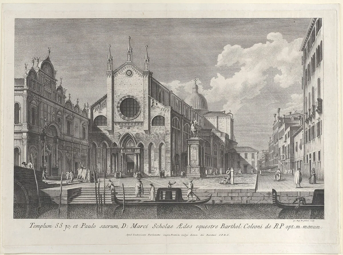 View of Santi Giovanni e Paolo (San Zanipolo), Venice — Giovanni Battista Brustolon|Lodovico Furlanetto|Canaletto (Giovanni Antonio Canal)