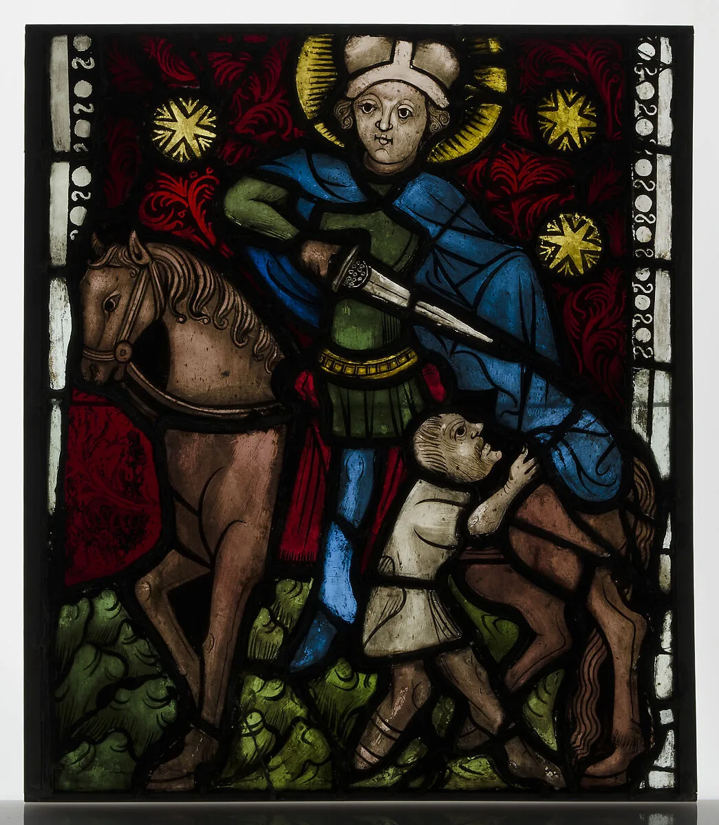 Saint Martin on Horseback Dividing His Cloak — Unknown