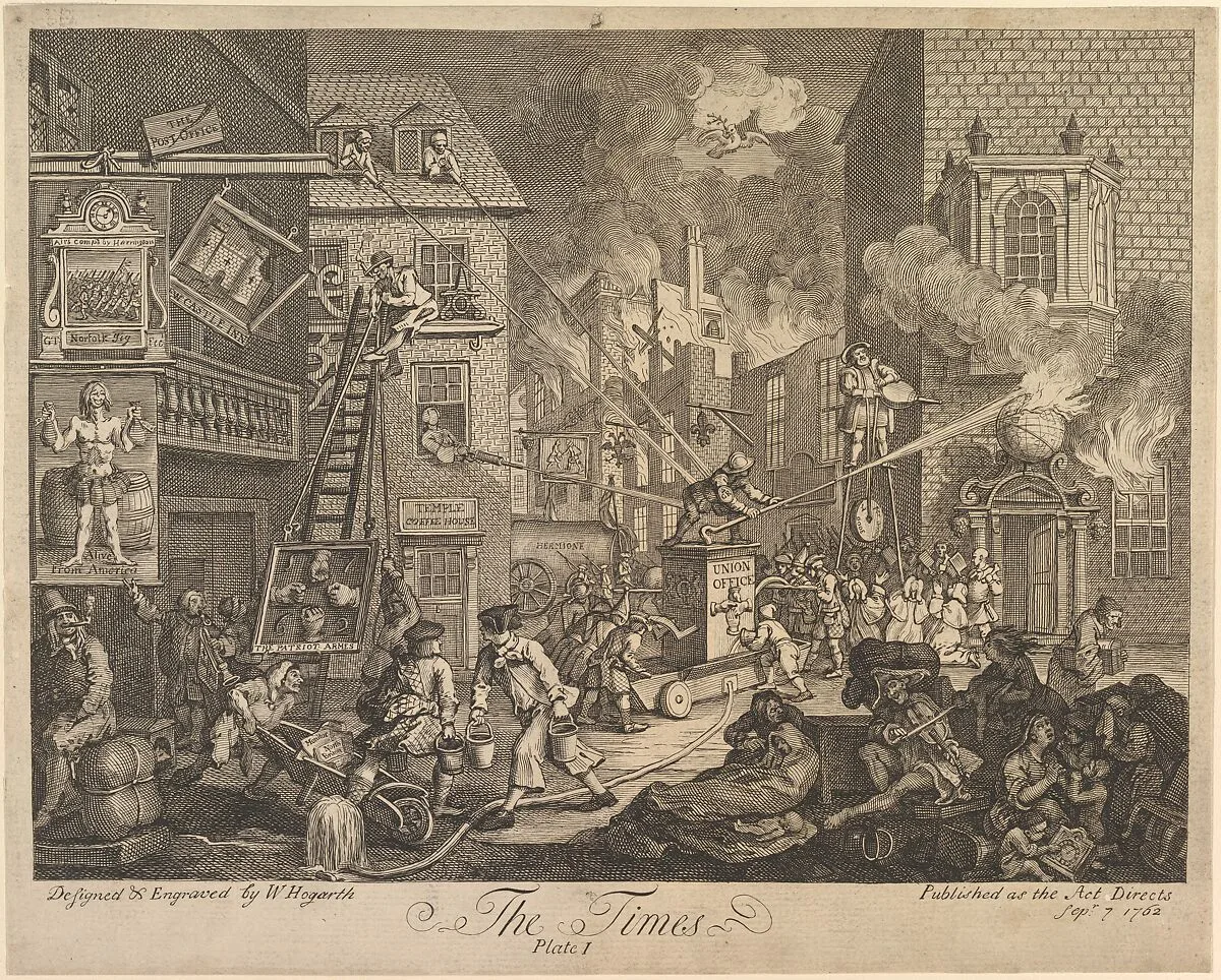The Times, Plate 1 — William Hogarth