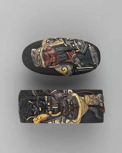 Sword-Hilt Collar and Pommel (Fuchigashira)