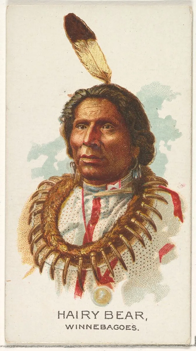 Hairy Bear, Winnebagoes, from the American Indian Chiefs series (N2) for Allen & Ginter Cigarettes Brands — Allen & Ginter