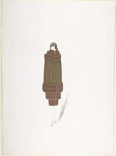 Design for Coat Banded in Three Rows of Fur at Shoulders from Hips to Hem for "Manhattan Mary," Majestic Theater, New York