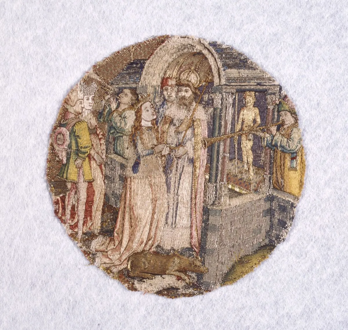 Saint Catherine in the Temple Arguing Against the Worship of Idols — Unknown