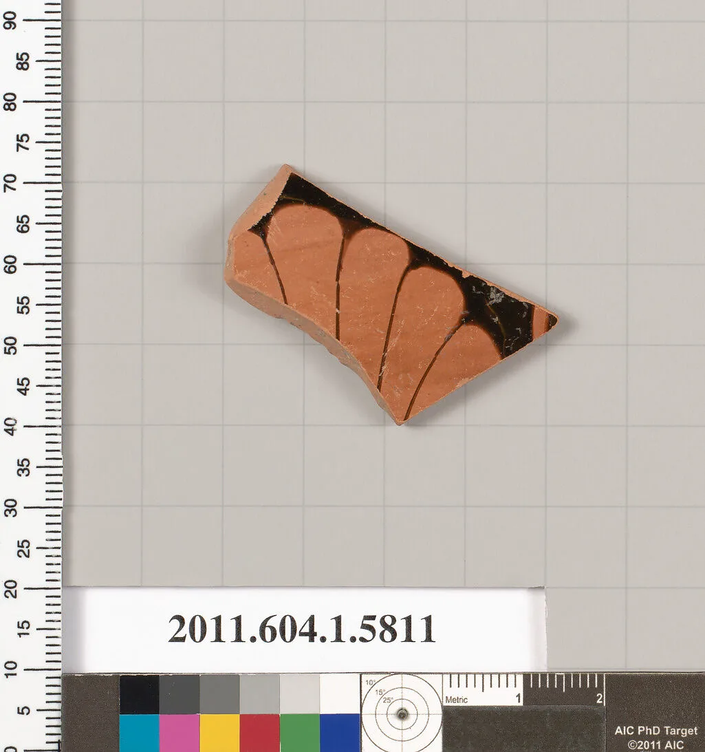 Terracotta fragment of a kylix: eye-cup (drinking cup) — Unknown
