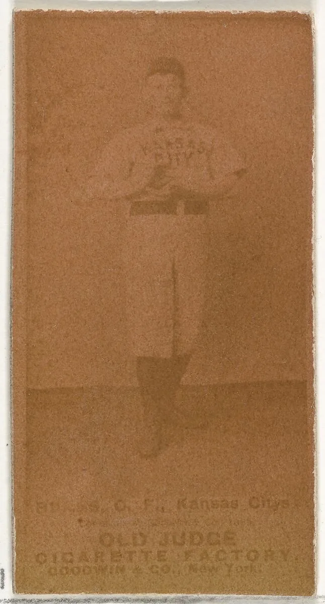James M. "Jim" Burns, Center Field, Kansas City Cowboys, from the Old Judge series (N172) for Old Judge Cigarettes — Goodwin & Company