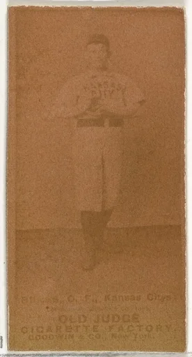 James M. "Jim" Burns, Center Field, Kansas City Cowboys, from the Old Judge series (N172) for Old Judge Cigarettes
