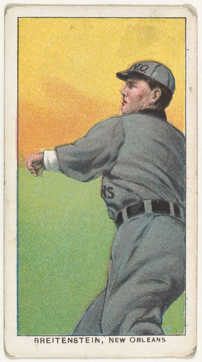 Breitenstein, New Orleans, Southern League, from the White Border series (T206) for the American Tobacco Company — American Tobacco Company