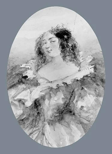 Young Woman in Pink Dress with a White Collar (from Cropsey Album)