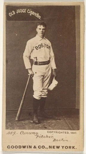 Conway, Pitcher, Boston, from the Old Judge series (N172) for Old Judge Cigarettes