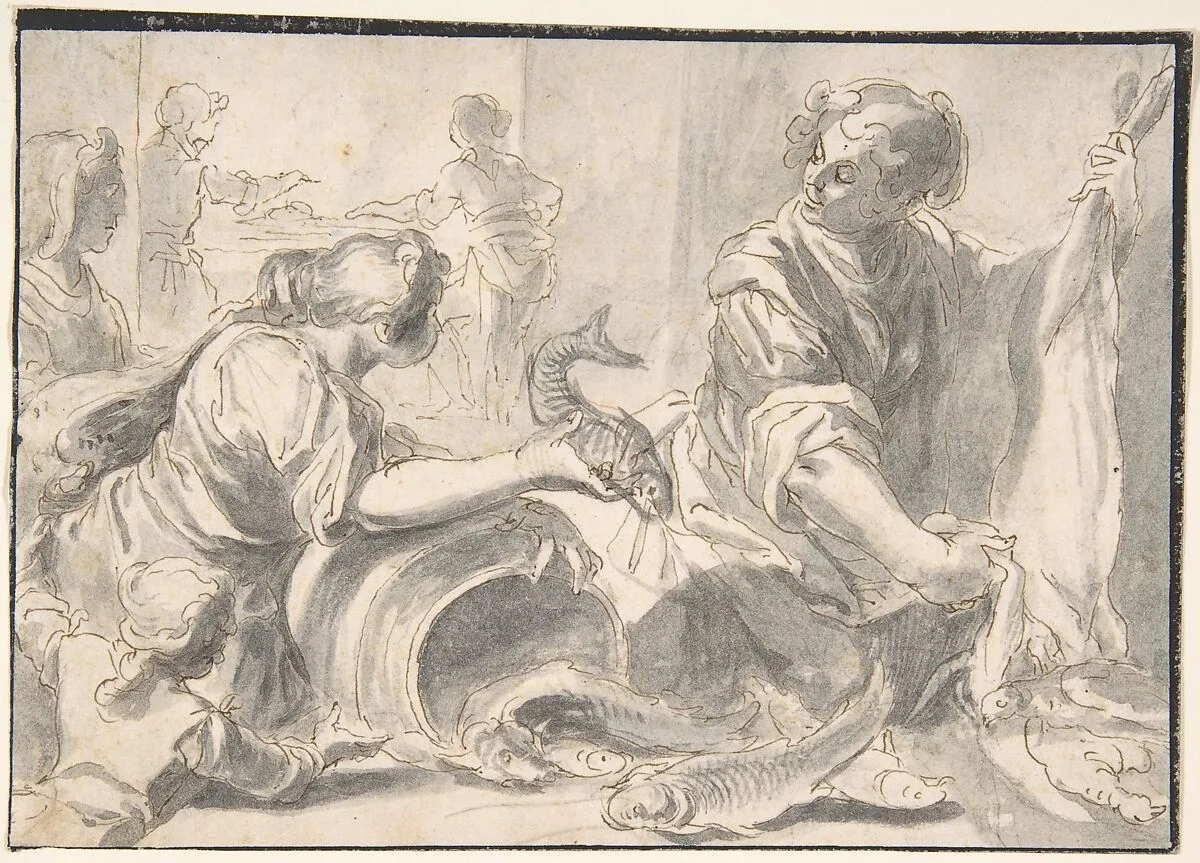Market Scene — Matthäus Gundelach