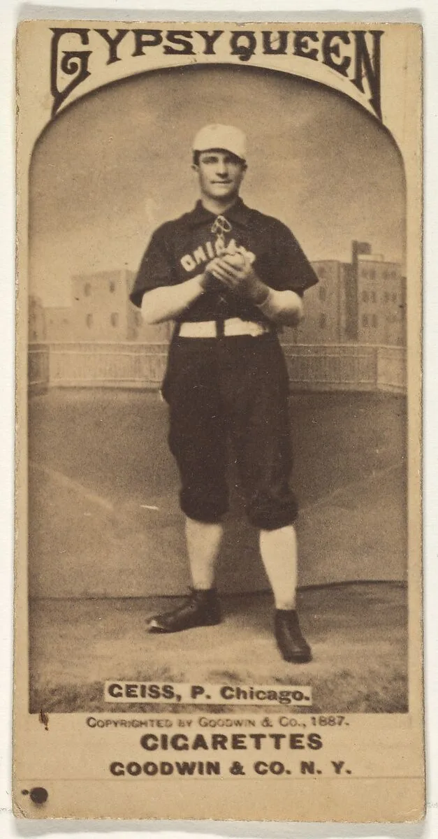 Ceiss, Pitcher, Chicago, from the Old Judge series (N172) for Old Judge and Gypsy Queen Cigarettes — Goodwin & Company