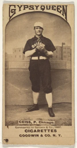 Ceiss, Pitcher, Chicago, from the Old Judge series (N172) for Old Judge and Gypsy Queen Cigarettes