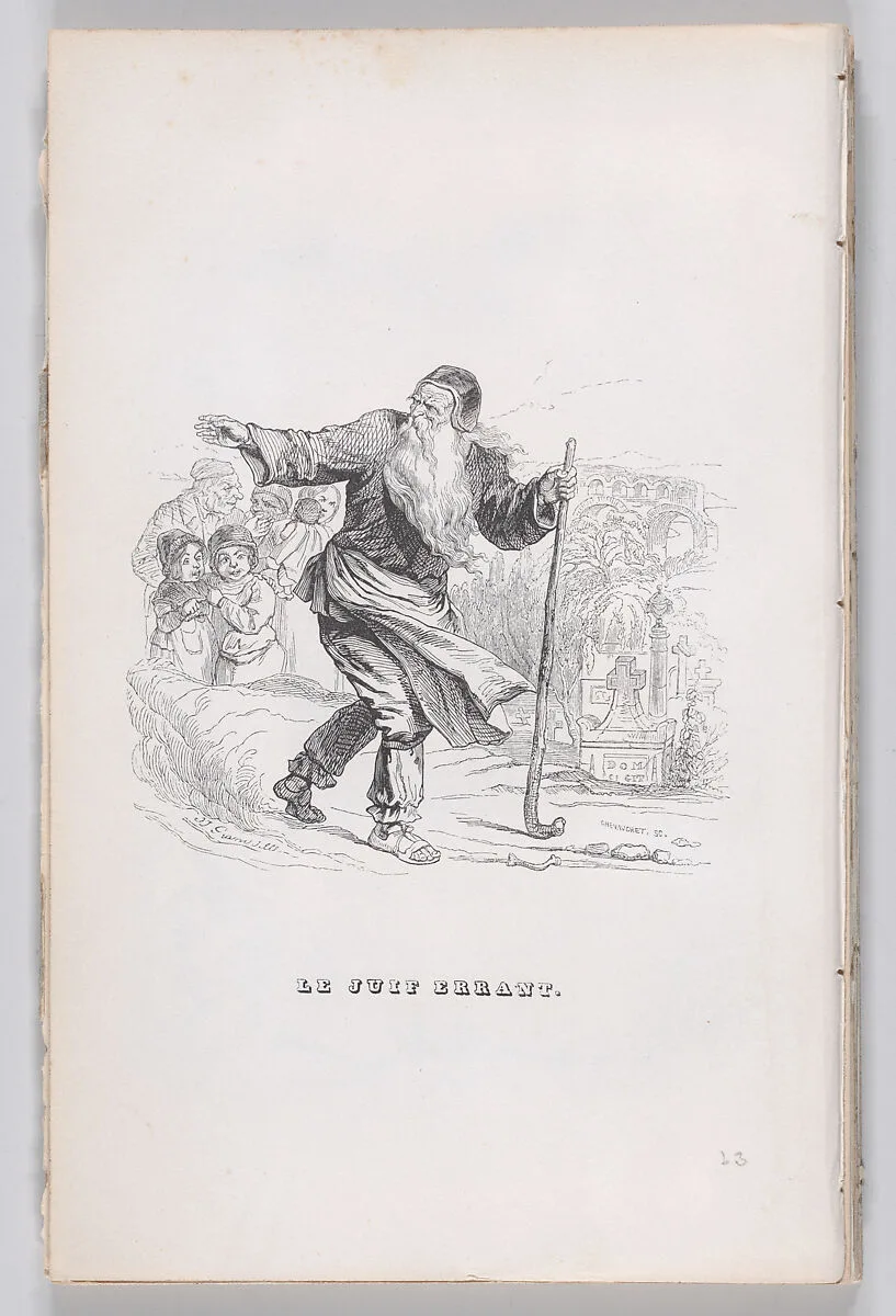 "The Wandering Jew" from The Complete Works of Béranger — Pierre Jean de Béranger|Henry Isidore Chevauchet|Fournier & Perrotin|J. J. Grandville