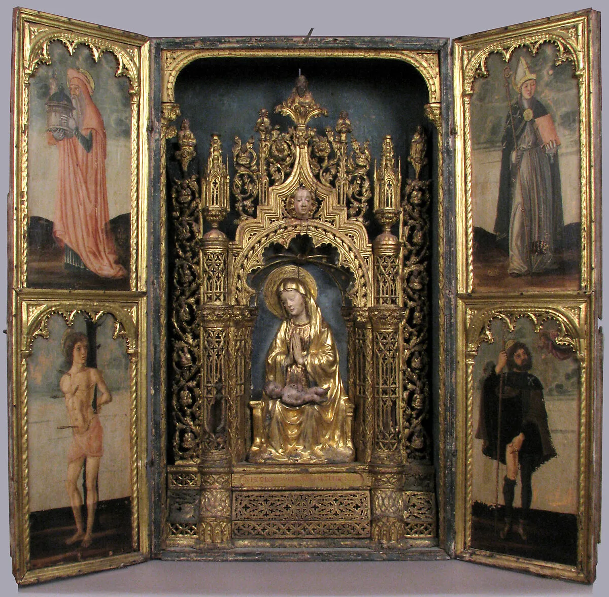 Altar Shrine with Four Saints — Italian (Venetian) Painter