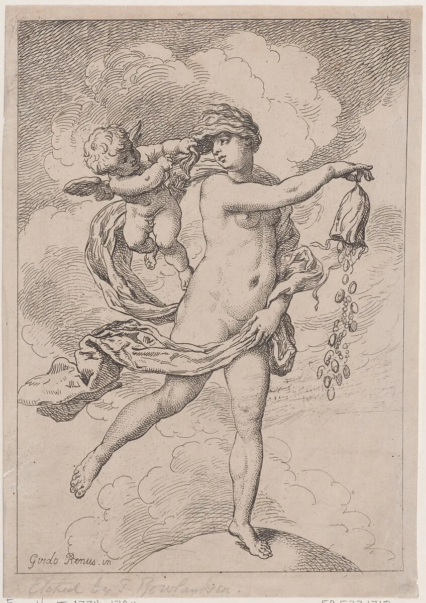 Fortuna with a Purse — Guido Reni|Thomas Rowlandson