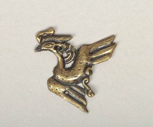 금제  봉황 무늬  장식  고려|金製 鳳凰文  裝飾  高麗|Ornament in the shape of a phoenix