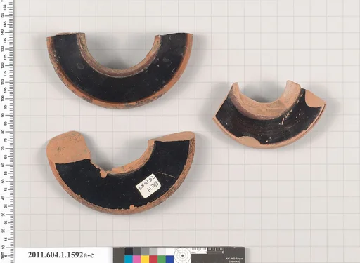 Terracotta fragments of kylikes (drinking cups)