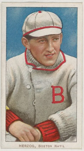 Herzog, Boston, National League, from the White Border series (T206) for the American Tobacco Company