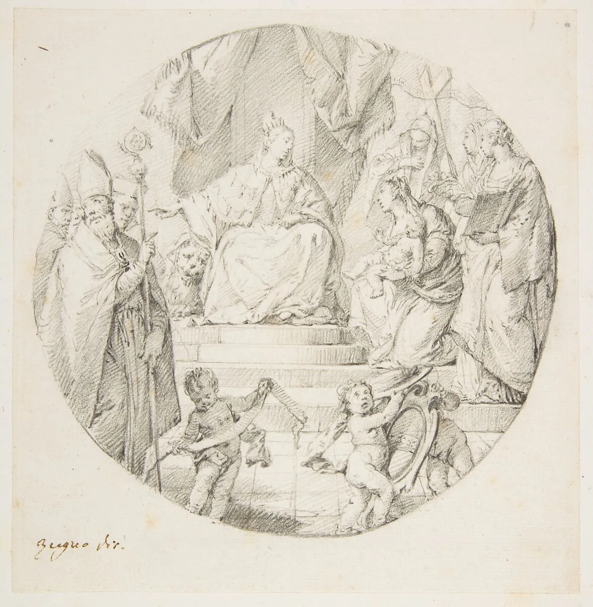 Nobility Presenting an Infant to Venice — Francesco Zugno