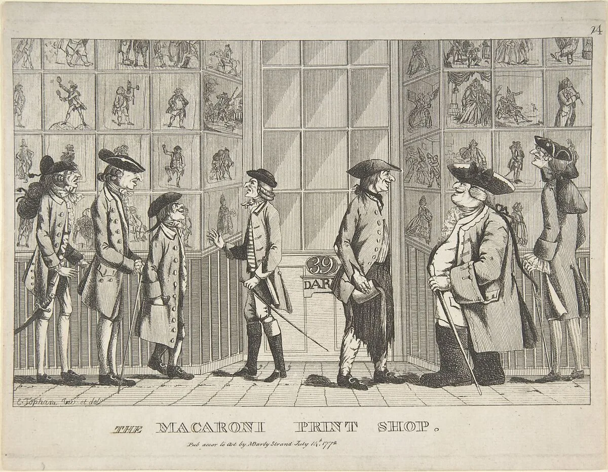 The Macaroni Print Shop — Matthew Darly|Edward Topham|Mary Darly