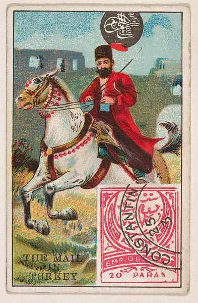 The Mail in Turkey, bakery card from the Stamps and Mail Carriers of All Nations series (D73), issued by the Rochester Baking Company — Rochester Baking Company