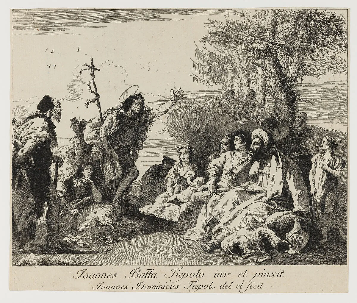 Saint John the Baptist preaching in the wilderness — Giovanni Battista Tiepolo|Giovanni Domenico Tiepolo