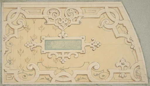 Design for the decoration of the stairway in the Chateau d'Ognon of M. de Machy (Oise, France)