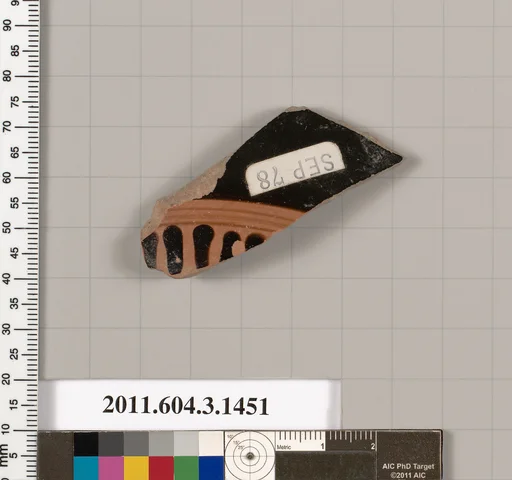 Terracotta fragment of a skyphos (deep drinking cup)
