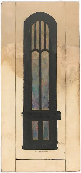 Design for a single lancet window — Louis C. Tiffany|Tiffany Studios|Tiffany Glass Company|Tiffany Glass and Decorating Company