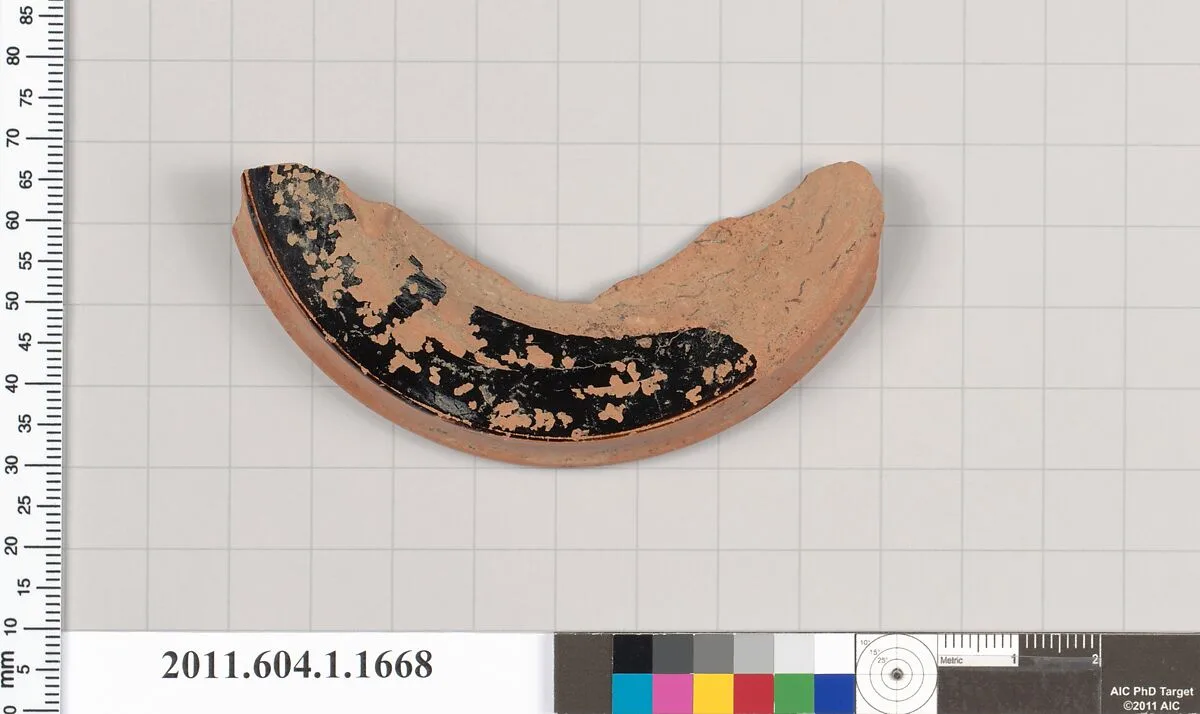 Terracotta fragment of a kylix (drinking cup) — Unknown