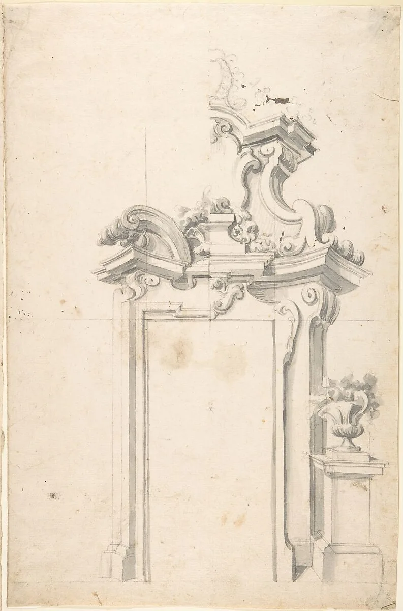 Two Alternate Designs for a Doorway — Anonymous, Italian, Piedmontese, 18th century