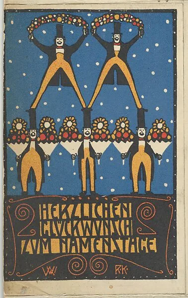 Congratulations on Your Name Day (Herzlichen Glückwunsch zum Namenstage) — Wiener Werkstätte|Rudolf Kalvach