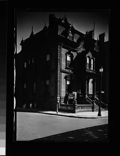 [House with Mansard Roof on Worcester Square, South End, Boston, Massachusetts]