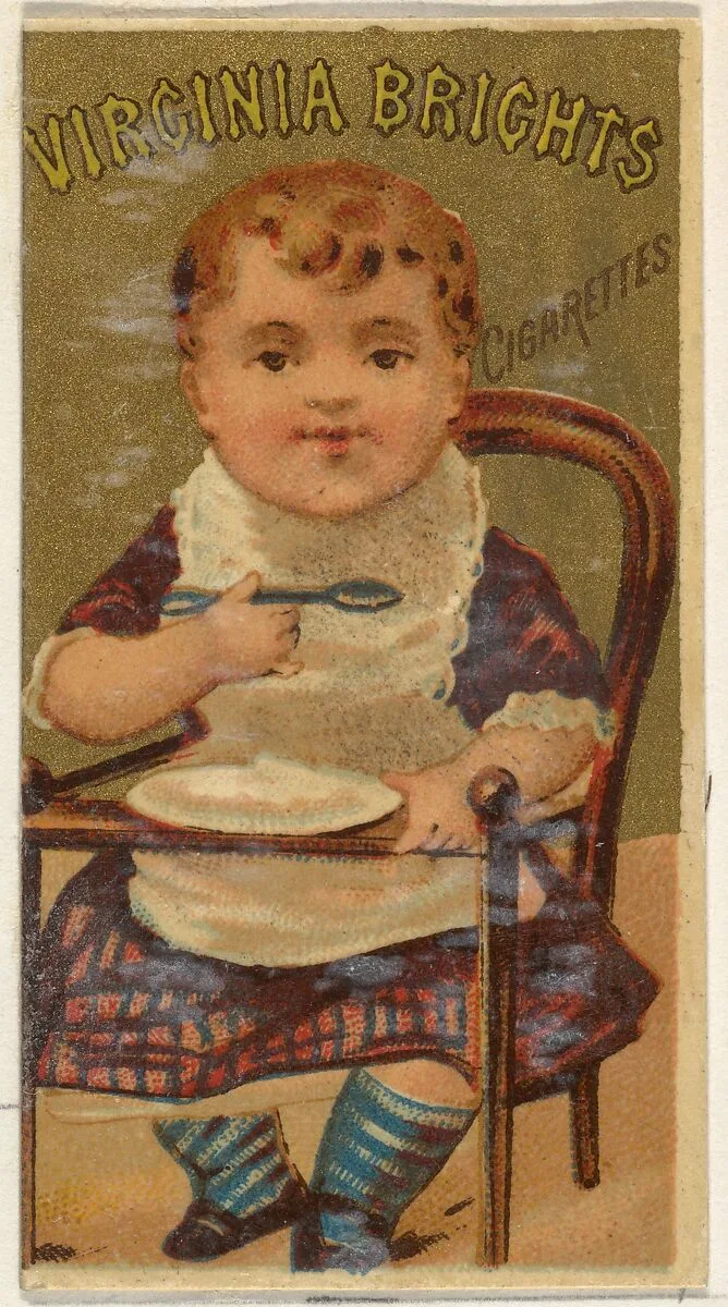 From the Girls and Children series (N64) promoting Virginia Brights Cigarettes for Allen & Ginter brand tobacco products — Allen & Ginter