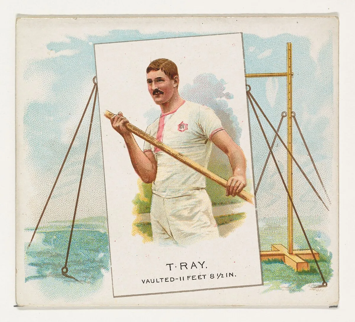 T. Ray, Pole Vault, from World's Champions, Second Series (N43) for Allen & Ginter Cigarettes — Lindner, Eddy & Claus|Allen & Ginter