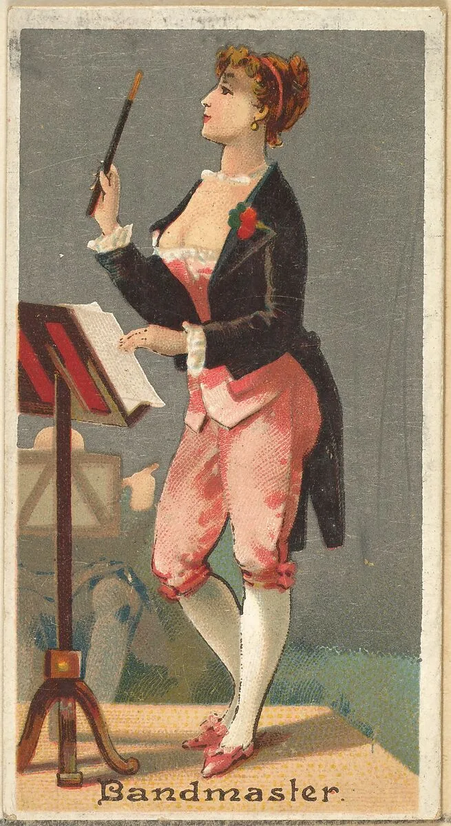 Bandmaster, from the Occupations for Women series (N166) for Old Judge and Dogs Head Cigarettes — Goodwin & Company