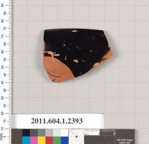 Terracotta rim fragment of a kylix (drinking cup)