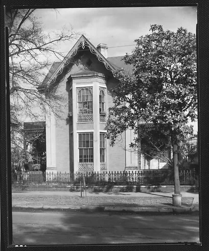 [Gothic Revival House with Decorative Vergeboards in Roof Gable, Mobile, Alabama?]