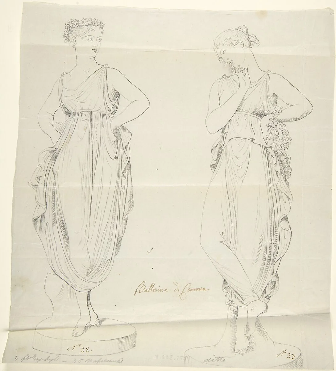 Sketch of Two Statues: Ballerinas by Canova — John Gibson|Antonio Canova